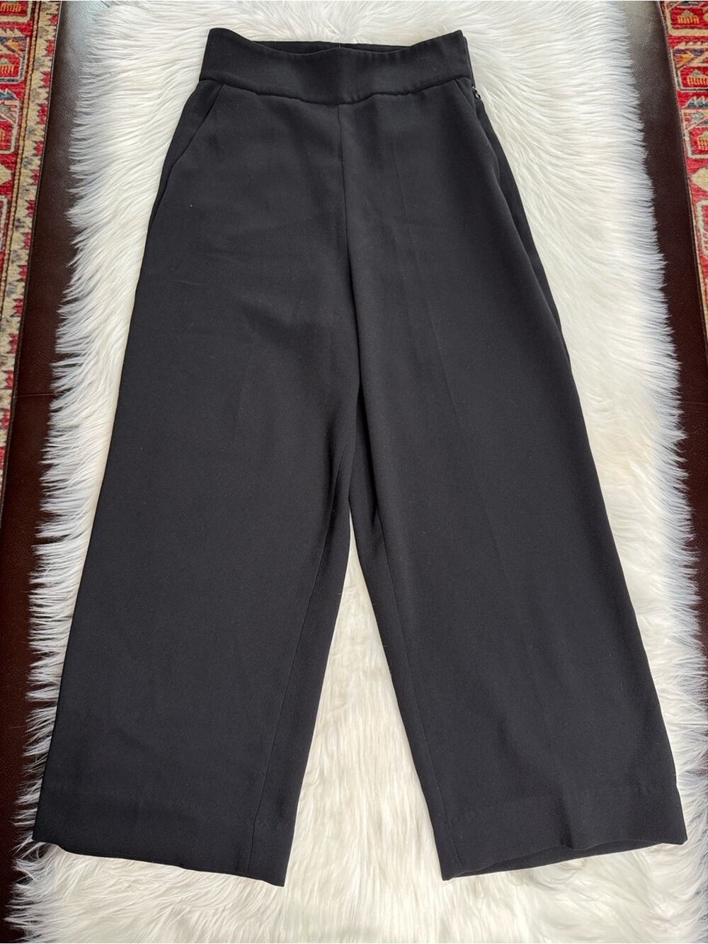 & Other Stories Black High Waisted Wide Leg Trousers